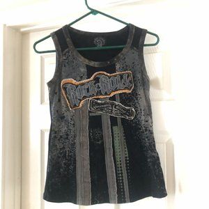 Skinny Minnie Rock & Roll Sleeveless Studded Top